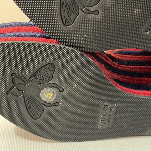 GUCCI Lifford Calfskin Aitana Espadrille Platform in Hibiscus Red Sz. IT39 US9 - Picture 15 of 17